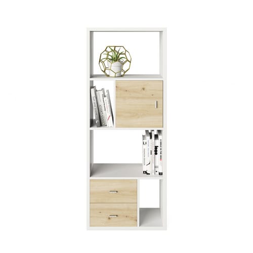 PHOENIX Raumteiler-Regal »Fortuna«, BxHxL: 58 x 146,6 x 34 cm, Holz - weiss