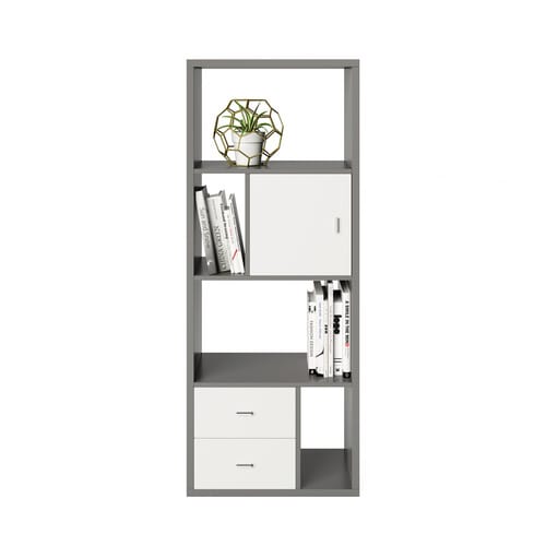 PHOENIX Raumteiler-Regal »Fortuna«, BxHxL: 58 x 146,6 x 34 cm, Holz - grau