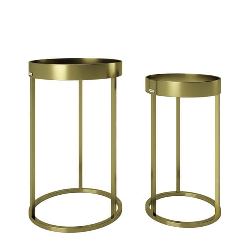PHOENIX Beistelltisch-Set »MARY«, BxHxT: 39 x 63,56 x 30,8 cm, Holz - goldfarben