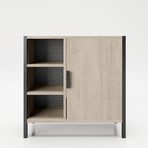 PHOENIX Waschbeckenunterschrank »Jayden«, BxHxT: 60 x 60 x 30 cm, schwarz/wildeiche - bunt