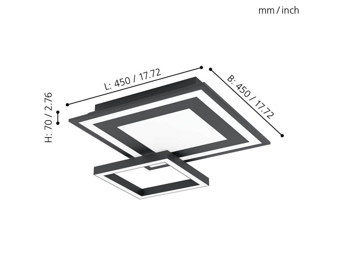 EGLO connect Wand-/Deckenleuchte »SAVATARILA-C«, Stahl, 2700-6500K - schwarz Bild 2