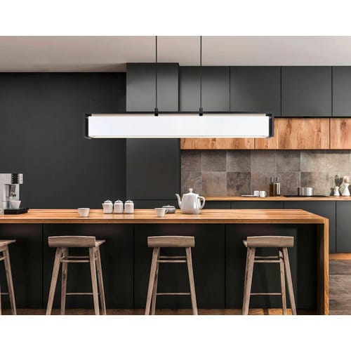 EGLO connect Hängeleuchte »VALDELAGRANO-C«, stahl, holz, 2700-6500K - schwarz
