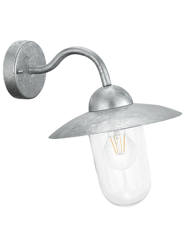 EGLO Außenwandleuchte »MILTON«, max. 60W, E27, (BxH): 24 x 31 cm, silber - silberfarben