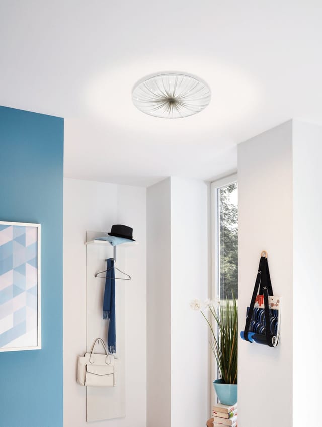 EGLO Wand-/Deckenleuchte »NIEVES«, Stahl, 3000K - weiss