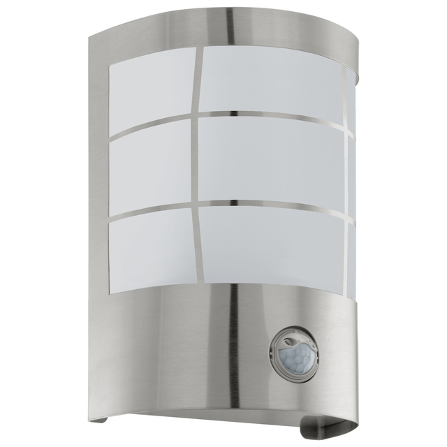 EGLO LED-Außenwandleuchte »CERNO 1«, 4W, 470 lm, 3000 k, weiss, (HxL): 20 x 13,5 cm, mit Sensor - silberfarben