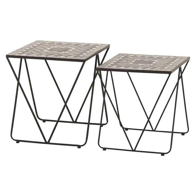 GARDAMO Beistelltisch »Como«, BxHxL: 51 x 56 x 51 cm, Tischplatte: Keramik - schwarz