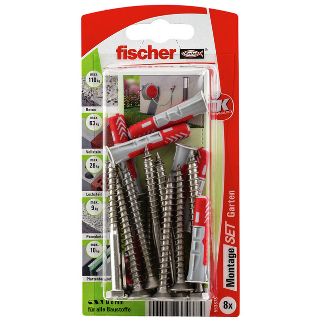 FISCHER Anwendungskit »K«, Kunststoff, grau
