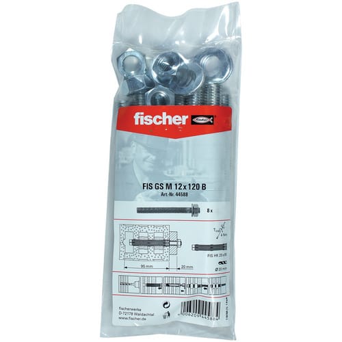 FISCHER Ankerstange »FIS GS«, 12 cm - silberfarben