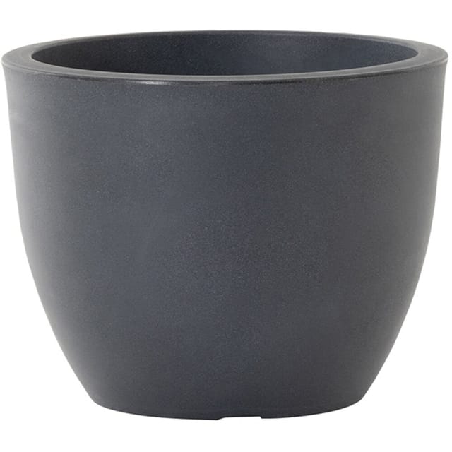SIENA GARDEN Pflanzgefäß »Bristol«, Kunststoff, anthrazit, rund - grau