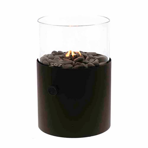 COSI Gaslampe, Metall, H: 30,5 cm - schwarz