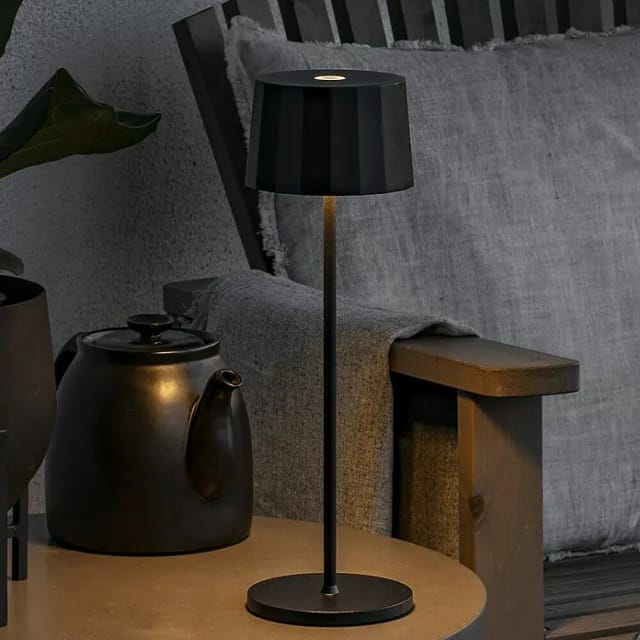 Konstsmide USB-Tischleuchte »Positano«, schwarz, Höhe: 35 cm, dimmbar, inkl. Batterie