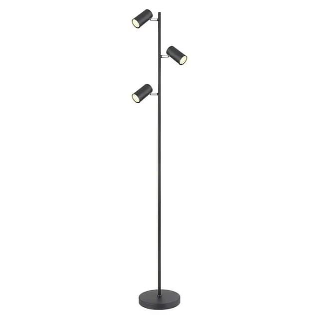 GLOBO LIGHTING Stehleuchte »ROBBY«, Höhe: 154 cm, 5 W, Metall matt, schwarz