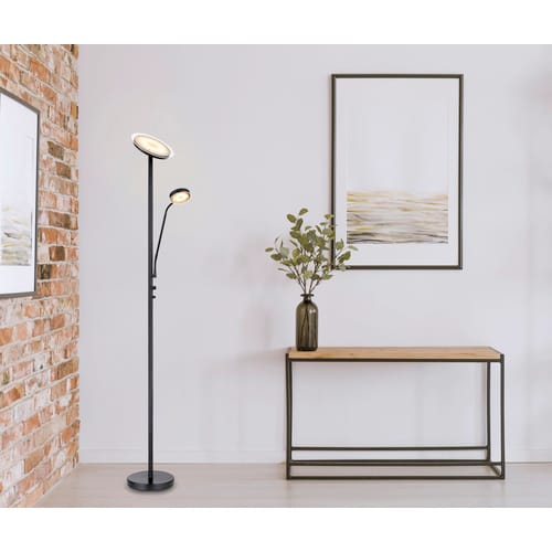 GLOBO LIGHTING Stehleuchte »ERNST«, Höhe: 180 cm, 18,5 W, Metall matt, schwarz