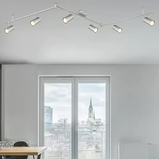 GLOBO LIGHTING Strahler »ROBBY«, Höhe: 185 mm, 35 W, Metall, für Innenbereich - silberfarben