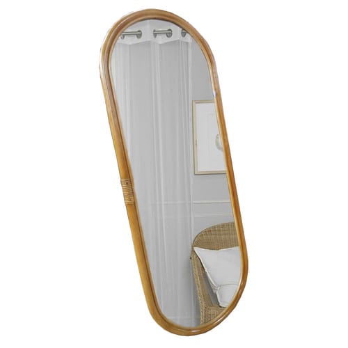 SIT Spiegel »RATTAN«, BxH: 44 x 120 cm, oval - braun