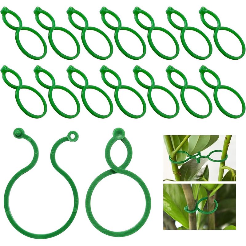 500 Stück Pflanzenstützclips, Gartenclips, Drehbare Pflanzenringe, Wiederverwendbare Pflanzenclips, Tomatenclips Für Gartenpflanzen, Gemüse Und Kletterpflanzen