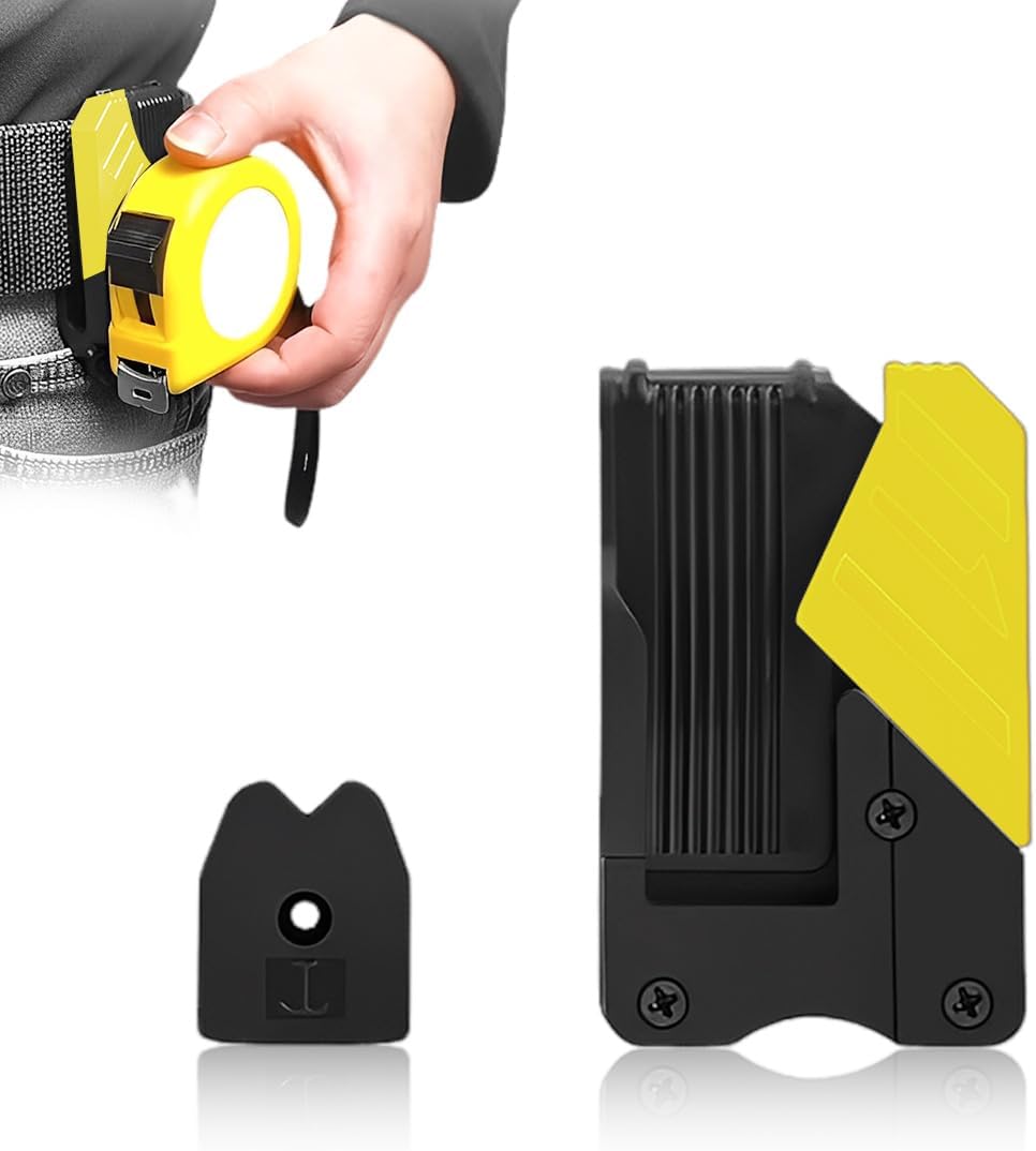 2er-pack Schnellverschluss-gürtelbandhalter – Universelles, Sicheres Und Effizientes Bandmaßhalter-set (schwarz, 2 Stück)