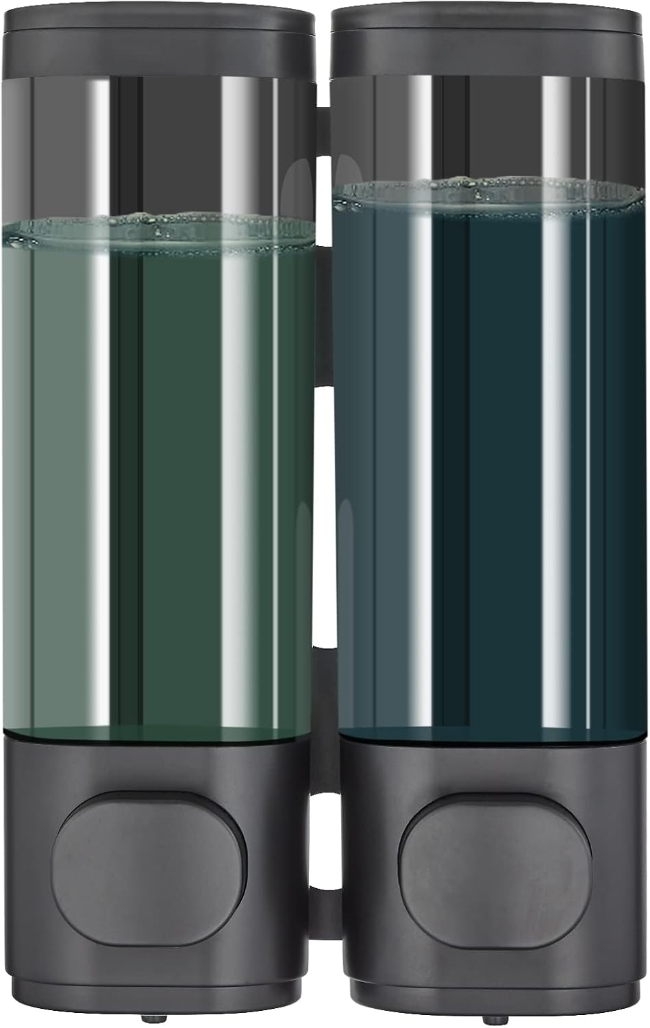 Modunful Shampoo- Und Conditioner-spender, 2-kammer-duschspender, Wandmontierter Shampoo-spender Für Badezimmer (schwarz, 2 Kammern)