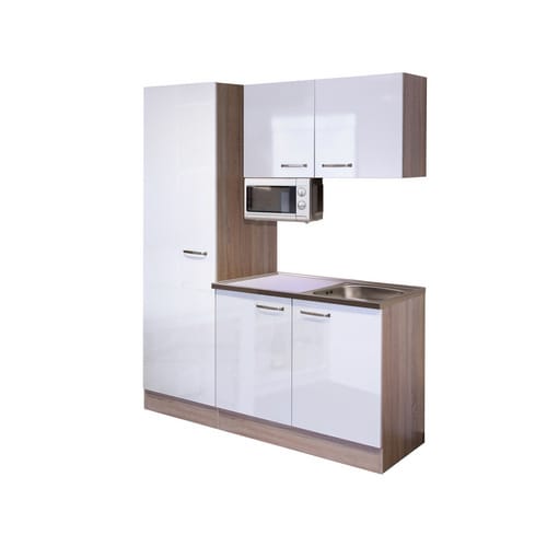 Flex-Well Singleküche »Valero«, mit E-Geräten, Gesamtbreite: 150 cm - weiss