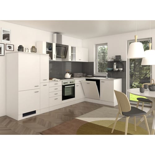 Flex-Well Winkelküche »Wito«, mit E-Geräten, Gesamtbreite: 310 cm - weiss