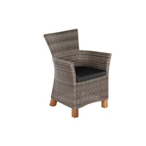 MERXX Sessel »Toskana«, Metall/Kunststoff/Holz, BxHxT: 66 x 88 x 66 cm - grau