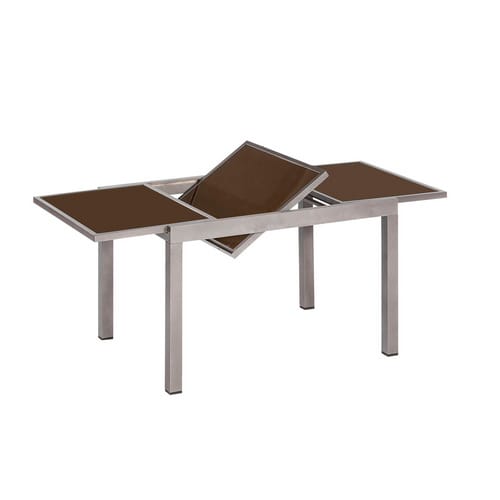 MERXX Gartenmöbelset »Trivero«, 8 Sitzplätze, Aluminium/Textil - braun