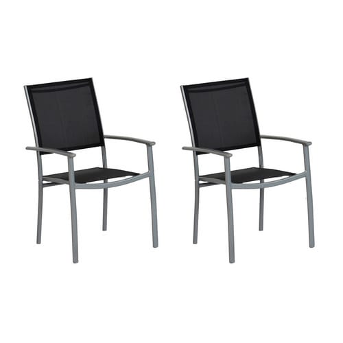 MERXX Gartenmöbelset »Milano«, Textil, 2-teilig - schwarz