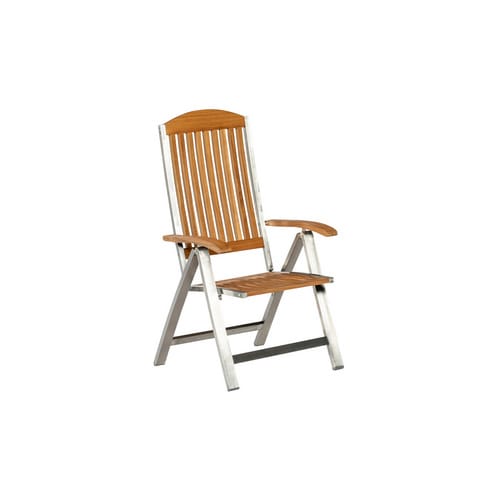 MERXX Klappsessel »Keros«, Metall/Holz, BxHxT: 60 x 118 x 105 cm - silberfarben