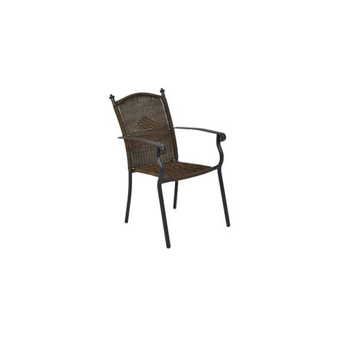 MERXX Stapelsessel »Roma«, BxHxT: 57 x 91.5 x 57 cm, Aluminium/Kunststoffgeflecht - braun