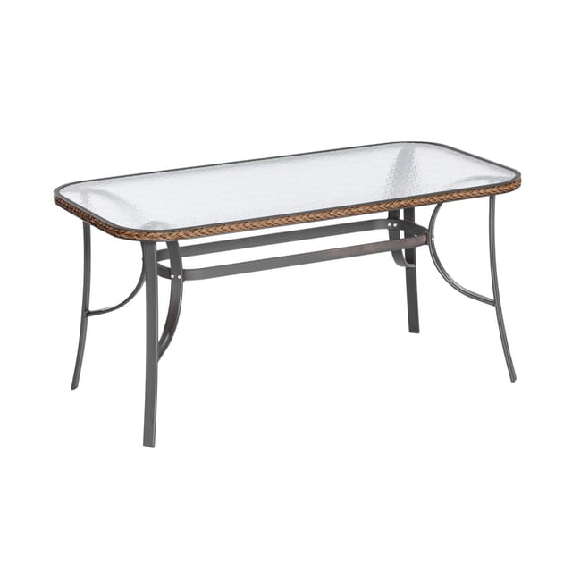 MERXX Gartentisch »Roma«, BxHxT: 80 x 72,5 x 150 cm, Tischplatte: Sicherheitsglas - grau