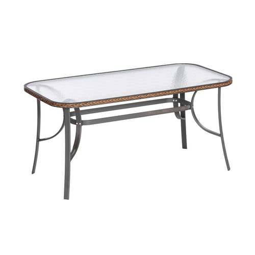 MERXX Gartentisch »Roma«, BxHxT: 80 x 72,5 x 150 cm, Tischplatte: Sicherheitsglas - braun