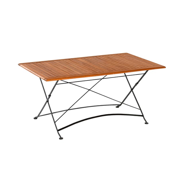 MERXX Klapptisch »Schlossgarten«, BxHxT: 90 x 74 x 160 cm, Tischplatte: Eukalyptusholz - schwarz