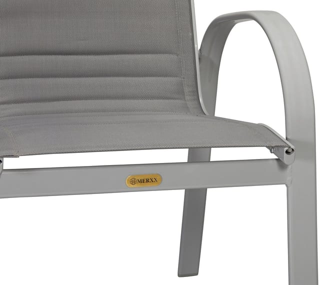 MERXX Gartenmöbelset »Amalfi«, 2 Sitzplätze, Aluminium/Textil - silberfarben