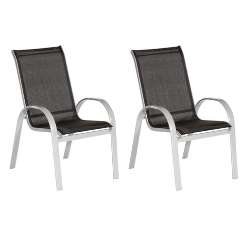 MERXX Gartenmöbelset »Amalfi«, Textil, 2-teilig - schwarz