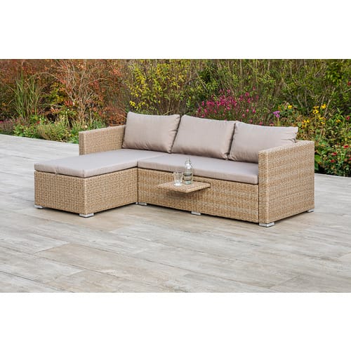 MERXX Eckbank »Veneto«, Kunststoff, 4-Sitzer, BxHxT: 140 x 56 x 215 cm - braun