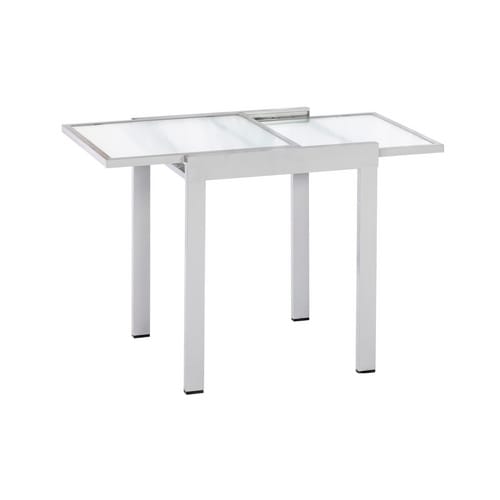 MERXX Ausziehtisch, BxHxT: 65 x 75 x 65 cm, Tischplatte: Sicherheitsglas - schwarz