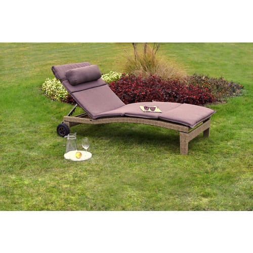 MERXX Gartenliege »Andalusia«, Aluminium, inkl. Auflage - braun
