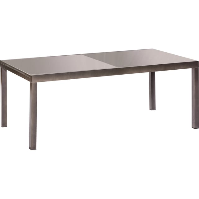 MERXX Ausziehtisch »Semi«, BxHxT: 99,5 x 75,5 x 180 cm, Tischplatte: Sicherheitsglas - schwarz