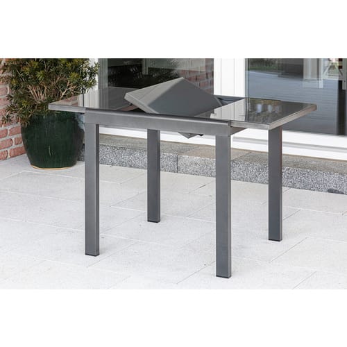MERXX Ausziehtisch »Semi«, BxHxT: 70 x 75,5 x 80 cm, Tischplatte: Sicherheitsglas - schwarz