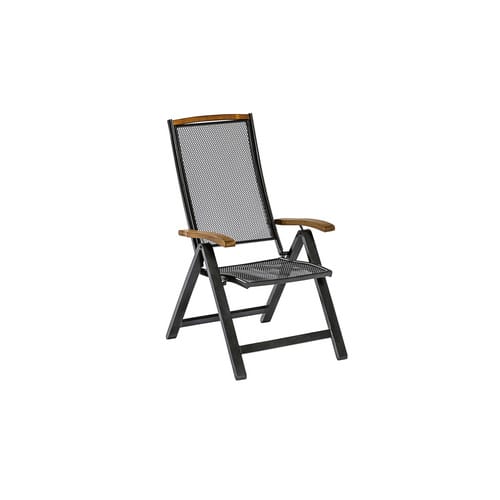 MERXX Klappsessel »Tilos«, Metall/Holz, BxHxT: 60 x 116 x 79 cm - grau
