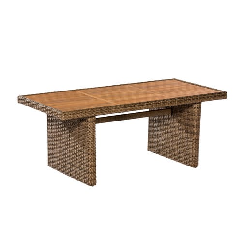 MERXX Gartenmöbelset »Toskana«, 6 Sitzplätze, Stahl/Kunststoff/Akazienholz - beige