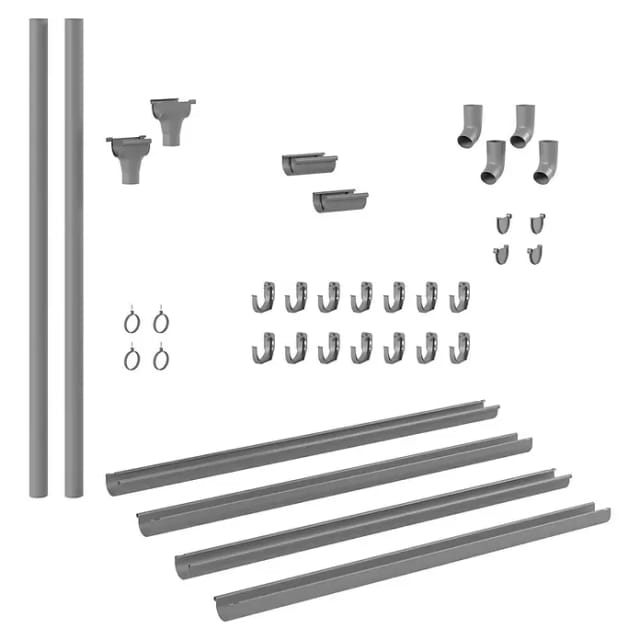 MARLEY Dachrinnen-Set, Nennweite: 75 mm, Kunststoff (PVC) - grau