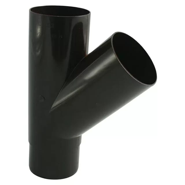 MARLEY Rohrabzweig, 45°; DN 105/105; braun, Kunststoff (PVC)