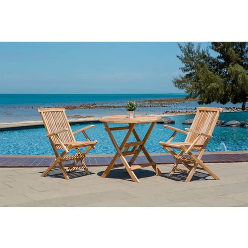 Möbilia Gartensessel, Holz, BxH: 55,5 x 89 cm - beige