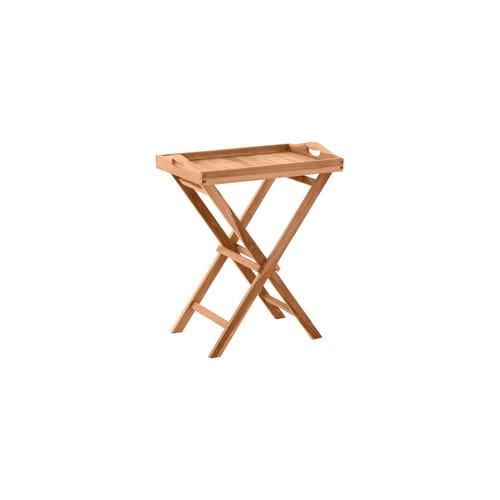 Möbilia Serviertisch, BxLxH: 60 x 40 x 65 cm, Teakholz - beige