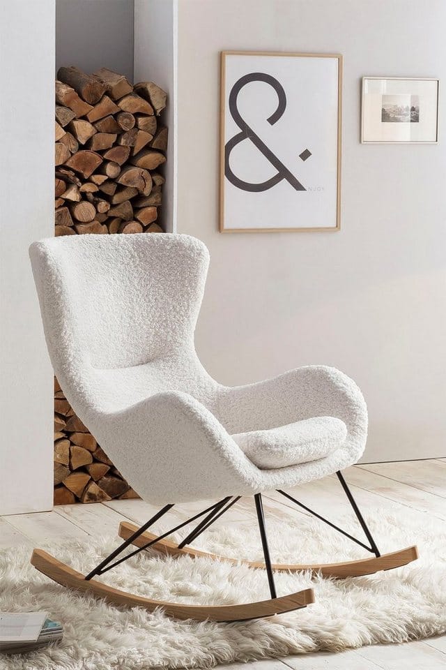 SalesFever Schaukelstuhl, Höhe: 106 cm, weiß - weiss