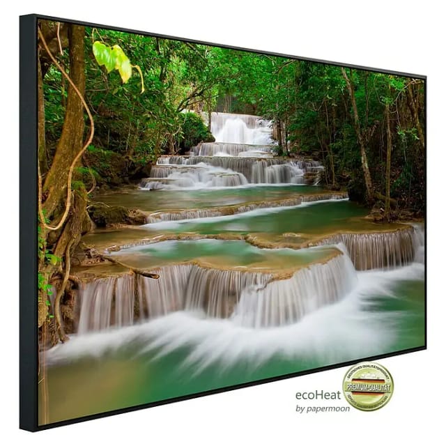 papermoon Infrarotheizung »EcoHeat - Tiefer Waldwasserfall«, Matt-Effekt - bunt
