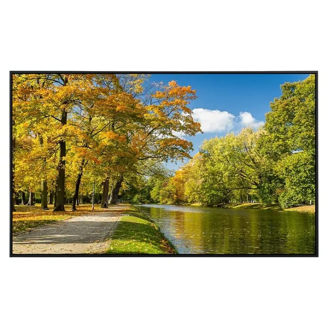 papermoon Infrarotheizung »EcoHeat - Fluss im Herbstpark«, Matt-Effekt - bunt