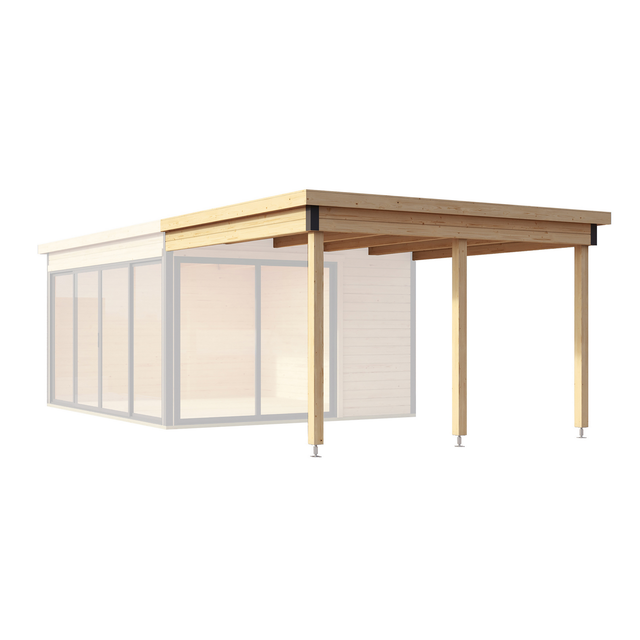 LASITA MAJA Anbau »Domeo«, BxLxT: 300 x 325 x 341,5 cm, Holz - natur