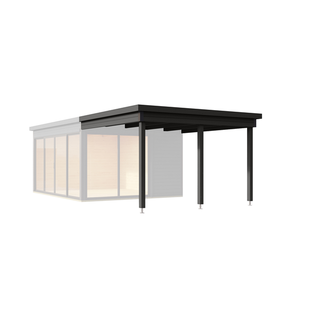 WEKA Gartenhaus »412«, Holz, BxHxT: 310 x 239,4 x 341,5 cm (Außenmaße inkl. Dachüberstand) - grau